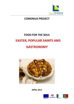 EASTER, POPULAR SAINTS AND GASTRONOMY