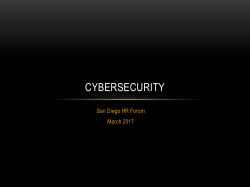 cybersecurity - San Diego Human Resource Forum