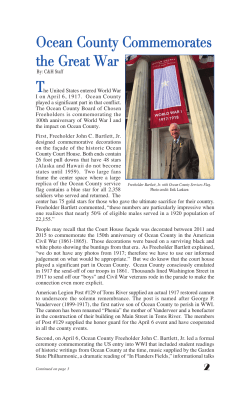 Ocean County Commemorates the Great War T