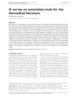 A survey on annotation tools for the biomedical