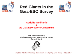 "Red Giants in the Gaia