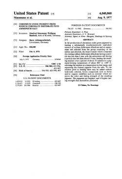Chromium oxide pigment from sodium chromate dihydrate plus
