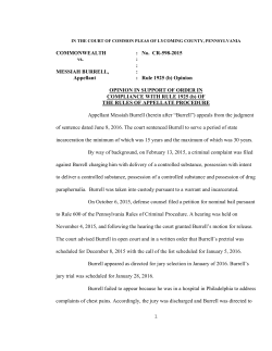 Commonwealth vs. Burrell - Lycoming Law Association