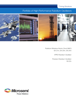 Microsemi Rubidium Oscillators