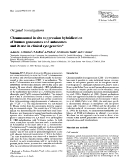 Chromosomal in situ suppression hybridization of human