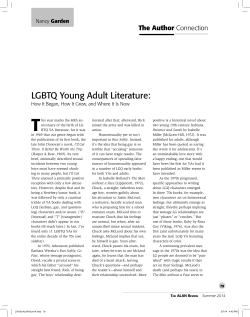 The ALAN Review - v41n3 - LGBTQ Young Adult Literature: How It
