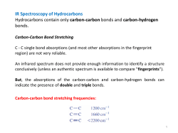 IR Spectroscopy of Hydrocarbons Hydrocarbons contain only
