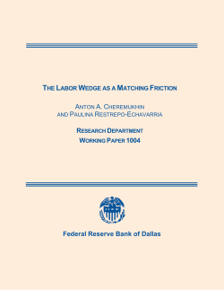 The Labor Wedge as a Matching Friction