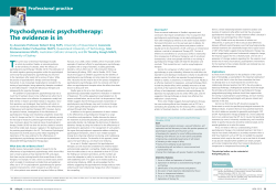 Psychodynamic psychotherapy: The evidence is in