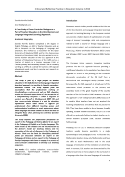 Content and Language Integrated Learning