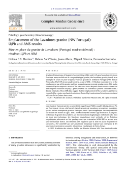 Emplacement of the Lavadores granite