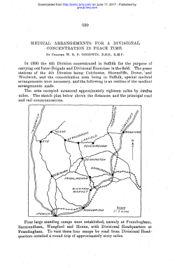 MEDICAL ARRANGEMEN`I`S FOR A DIVISIONAL
