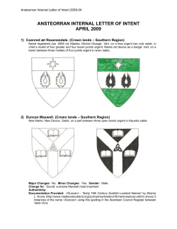 ansteorran internal letter of intent april 2009