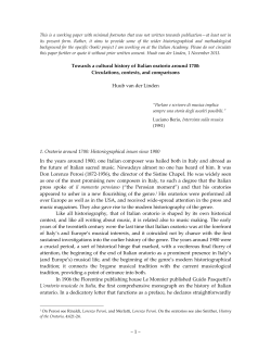 Towards a cultural history of Italian oratorio