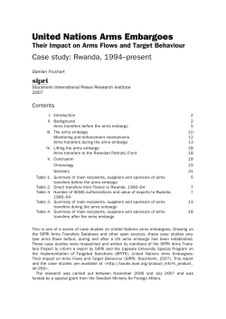 Rwanda - SIPRI Publications