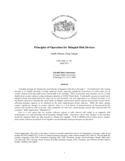 Principles of Operation for Shingled Disk Devices