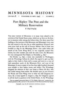 Fort Ripley: The post and military reservation [by] F