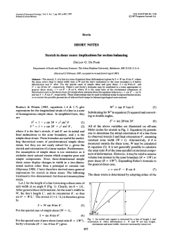 Brevia Stretch in shear zones: implications for section