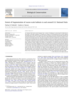 Piekielek, N.B. and A.J. Hansen. 2012. Extent of fragmentation of