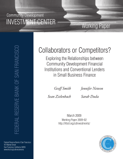 Collaborators or Competitors? - Federal Reserve Bank of San