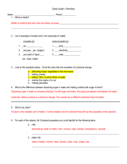 Study Guide—Chemistry