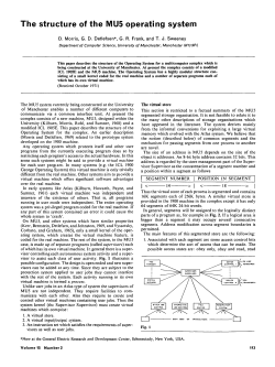 The structure of the MU5 operating system