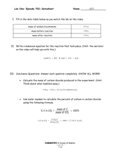 Percent Composition and Empirical Formula Video Lab 1