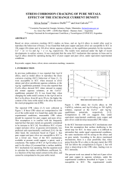 stress corrosion cracking of pure metals. effect of the exchange