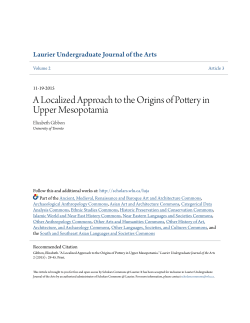 A Localized Approach to the Origins of Pottery in Upper Mesopotamia