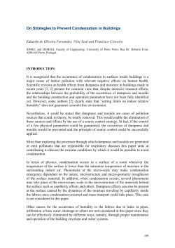 On Strategies to Prevent Condensation in Buildings