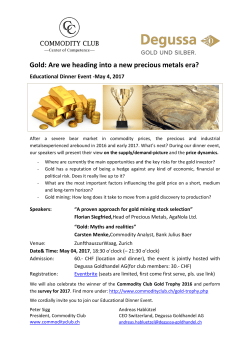Gold: Are we heading into a new precious metals