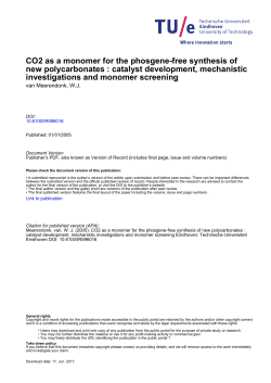 CO2 as a monomer for the phosgene-free synthesis of new