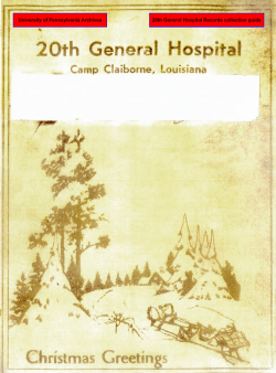 Roster of Penn`s 20th General Hospital