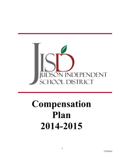 Compensation Plan 2014-2015
