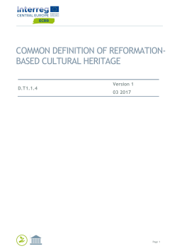 D.T1.1.4 - Common definition Reformation