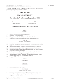 1996 No. 207 SOCIAL SECURITY The
