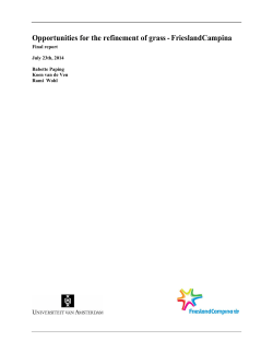 Opportunities for the refinement of grass