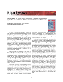 Untitled [David Montgomery on The State and Labor in - H-Net