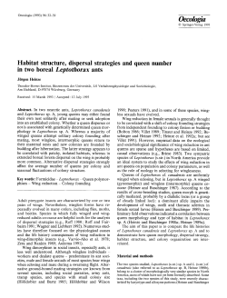 Habitat structure, dispersal strategies and queen number in two