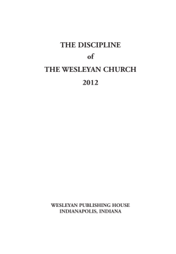 2012 Discipline - Oak Hills Wesleyan Church