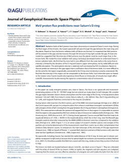 MeV proton flux predictions near Saturn`s D ring