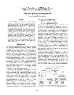 Interpretation(s) of Conditionals