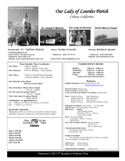 Our Lady of Lourdes Parish - Our Lady of Lourdes Colusa