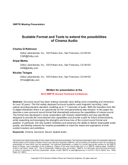 Scalable Format and Tools to extend the possibilities of Cinema Audio