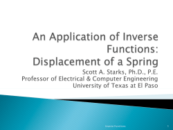 Inverse functions - UTEP Math Department
