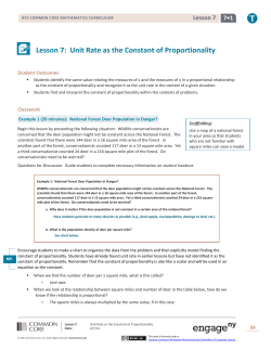 Lesson 7: Unit Rate as the Constant of Proportionality