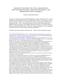 digging up dunster: the vital link between bury