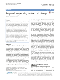 Single-cell sequencing in stem cell biology