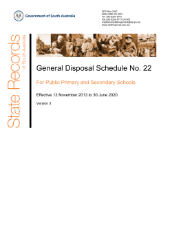 20140120 General Disposal Schedule No. 22 Final V3