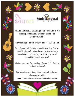 Multilingual Chicago is excited to bring Spanish Story Time to